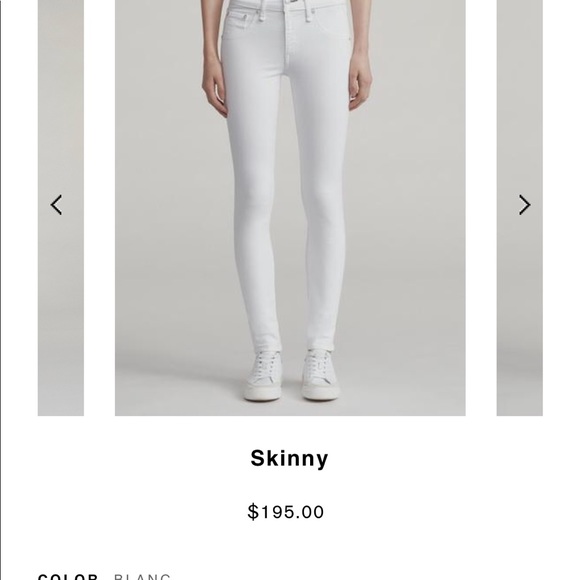 rag & bone Denim - rag & bone White Skinny Jean size 30 Brand New
